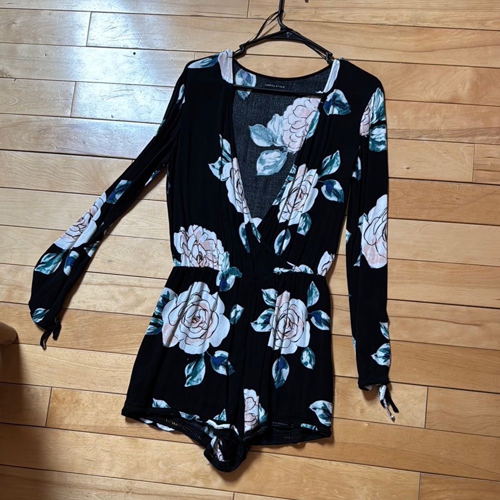 Kendall & Kylie Black Floral Jumpsuit